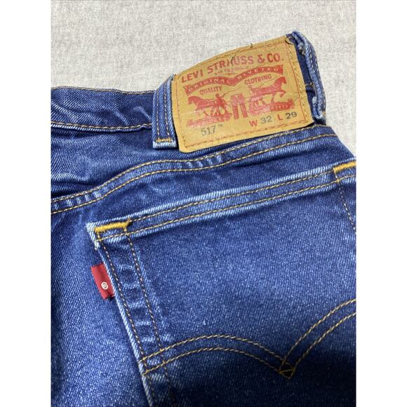 Levis 517 Jeans Mens Tag 32x29 Actual 32x26 Blue Bootcut Western Americana - Picture 4 of 14